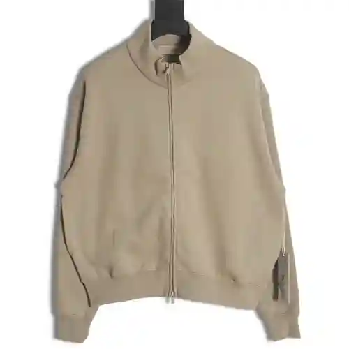 FEAR OF*GOD FOG chaqueta esencial de doble fila con letras flocadas y cremallera