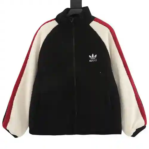 G Home ×AD Chaqueta de lana de cordero con logo bordado de trébol