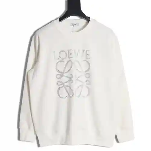 Loe*we 23FW sudadera con cuello redondo y diamantes calientes