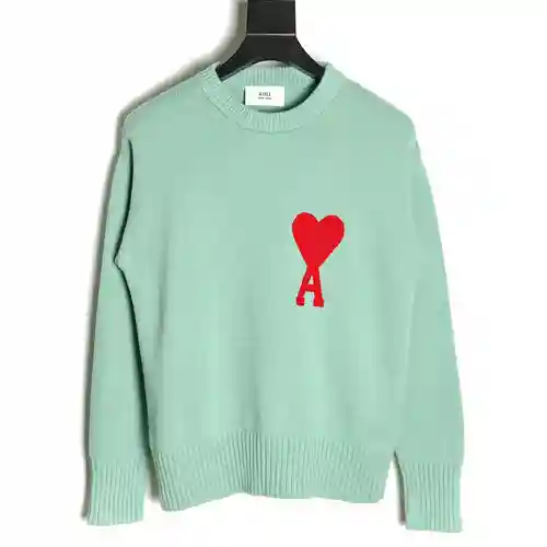 AMI*RI 21FW suéter con cuello redondo y bordado love
