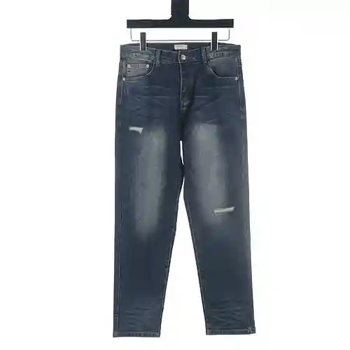 Dior CD 23Fw bolsillo trasero letras bordadas pantalones vaqueros con relieve de flores antiguas