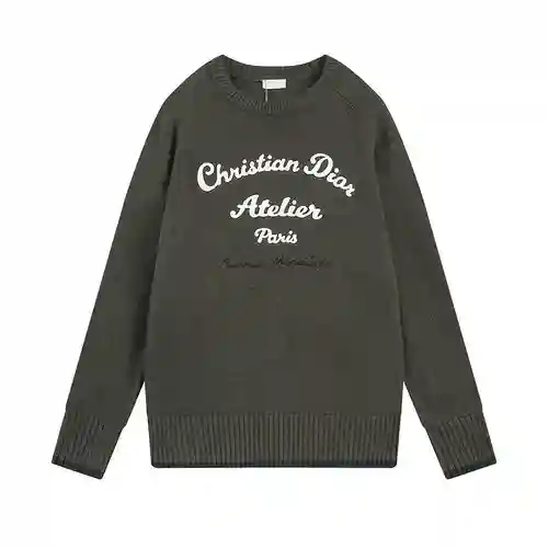 Dior CD2023FW suéter liso de lana nueva Christian Dio^Atelier bordado suéter suéter