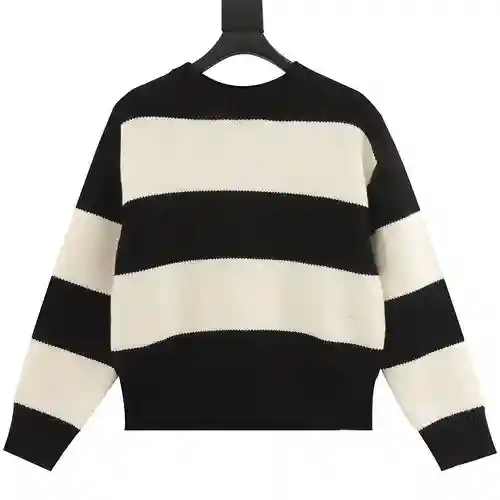 CE 23FW Jersey navideño de mujer a rayas con cuello redondo edición limitada