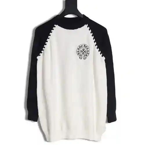 Jersey CH Croix Heart 23FW con patchwork y cuello redondo