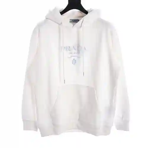 Sudadera con capucha PRA*DA con logo bordado en el pecho