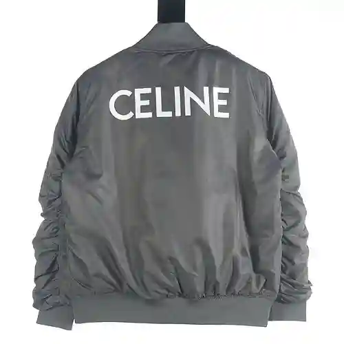 Chaqueta bomber de algodón con estampado de letras en la espalda Celine CE