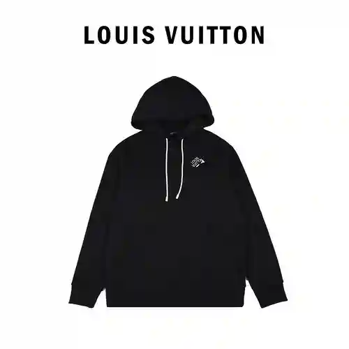 sudadera con capucha y pin bordado LV 22FW