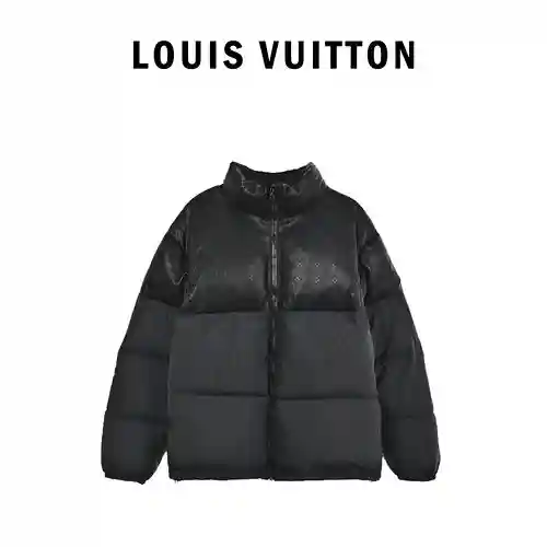 Nueva chaqueta de plumas con patchwork en relieve de LV/Louis Vuitton