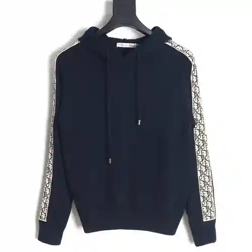 Jersey de mujer con capucha de punto con tribanda jacquard CD 23Fw Dior