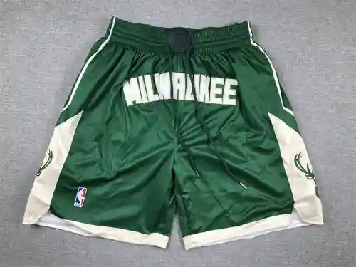 Pantalón de baloncesto Bucks regular verde versión juston pocket