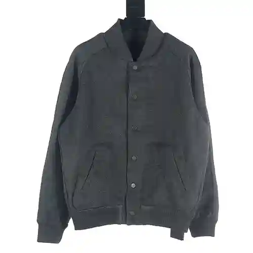 Fendi FD 22FW Cazadora bomber FF de lana con doble cara en jacquard integral