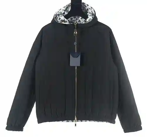 Chaqueta fina reversible de algodón con estampado presbicia LV