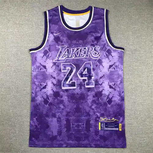 Lakers 24 Kobe Bryant edición selecta camiseta de baloncesto floral púrpura