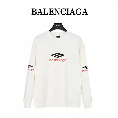 BLCG / Balenciaga 23Fw 3B SPORTS ICON sudadera con cuello redondo y perfil grande