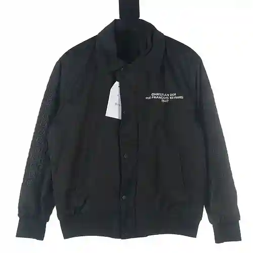 Dior CD 1947 cazadora bomber con letras bordadas abrigo de algodón