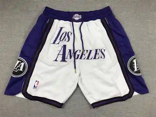 Versión de bolsillo temporada 23 Lakers versión urbana pantalones blancos pantalones de baloncesto