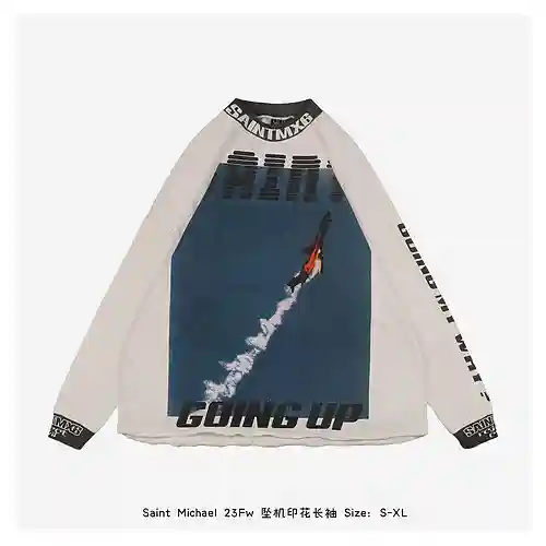 Saint*Michael 23Fw manga larga con estampado crash