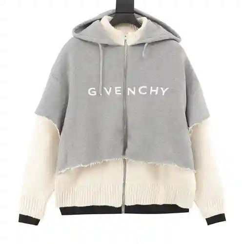 Sudadera con capucha y cremallera escalonada GVC 23FW