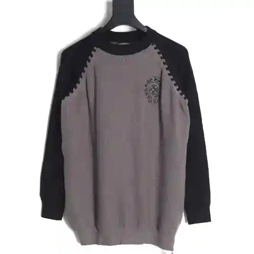 Jersey CH Croix Heart 23FW con patchwork y cuello redondo