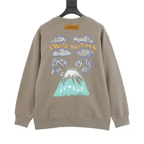 Sudadera 1V con graffiti pintado a mano en la espalda