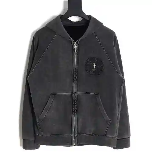 Chaqueta con cremallera de terciopelo lavado resistente CH/Croxin 23FW