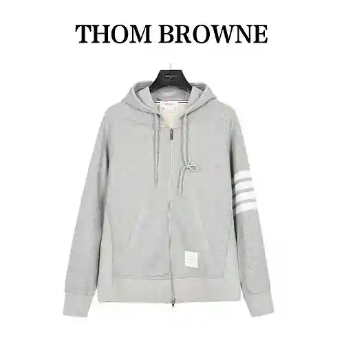 Chaqueta clásica TB Tom Brown con cremallera teñida en hilo