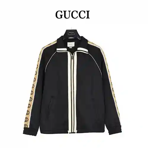 Chaqueta de traje con cinta reflectante y doble G lateral clásica de G*cci/Gucci