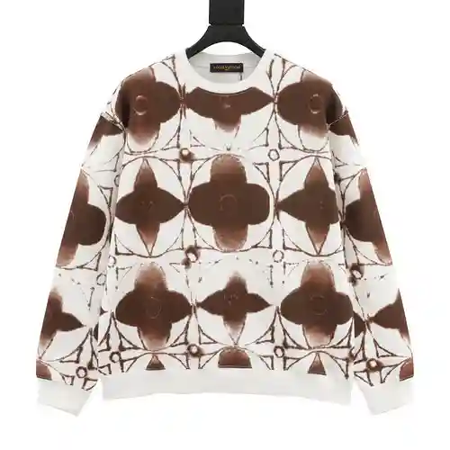 Sudadera con cuello redondo y trébol de cuatro hojas 1V