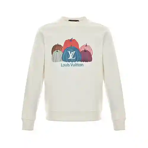 Sudadera con cuello redondo y estampado de calabazas de colores LV/Louis Vuitton 23Fw