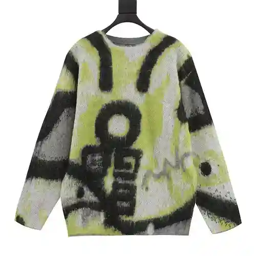 GVC 22FW jersey de mohair con grafiti