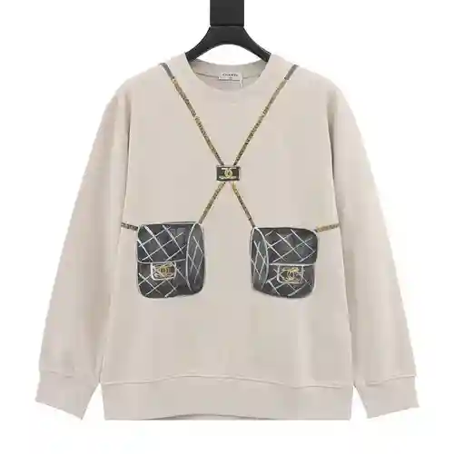 CHA*NEL / Chanel Xiaoxiang sudadera con cuello redondo estampada pintada a mano