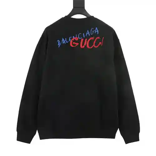 G Home × BLCG sudadera con cuello redondo y bordado en la espalda