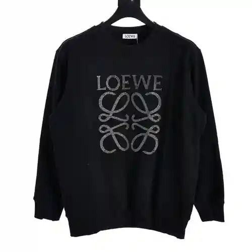 LOE*WE sudadera con cuello redondo y diamantes calientes