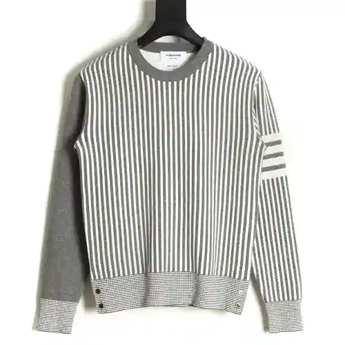 Jersey TB 22FW de rayas con cuello redondo y manga larga