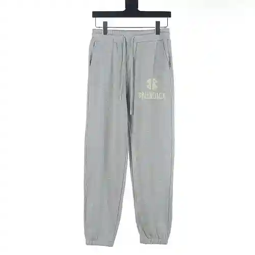 Balenciaga BLCG 23FW pantalones con cinta doble B y estampado de letras
