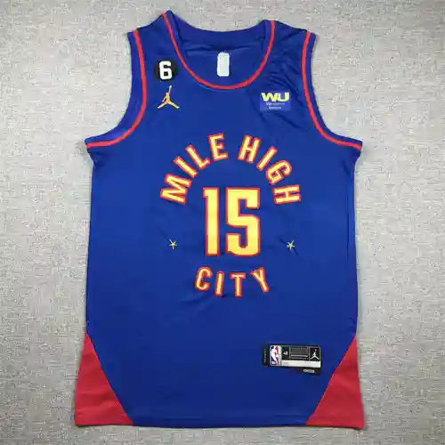 Nuggets 15 Jokic Blue City Edition para la temporada 2023 con 6 puntos