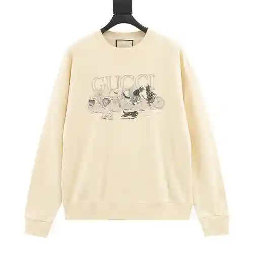 Sudadera con cuello redondo y estampado de gato de G Home Cycling