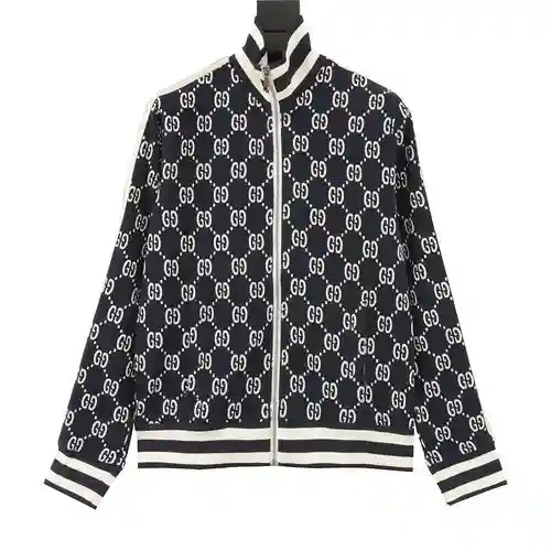 Chaqueta clásica con logo estampado en toda la prenda de jacquard de G Home