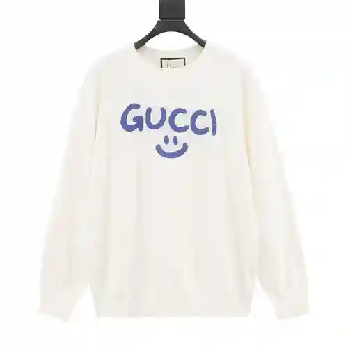 Sudadera con cuello redondo y logo sonriente con grafiti Gjia 23ss