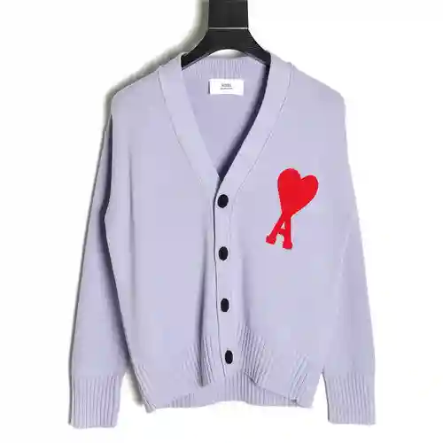 Cárdigan estilo suéter con bordado love de AMI*RI 21FW