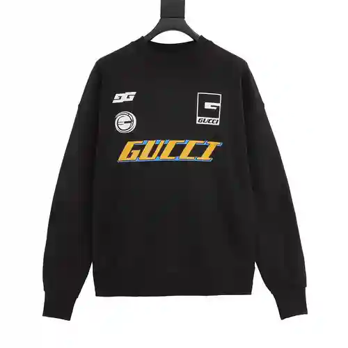 Sudadera con cuello redondo y logo G Home estampado
