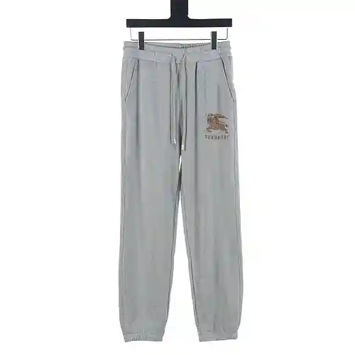 Burberry BBR 23FW pantalones caqui con bordado de caballo de guerra