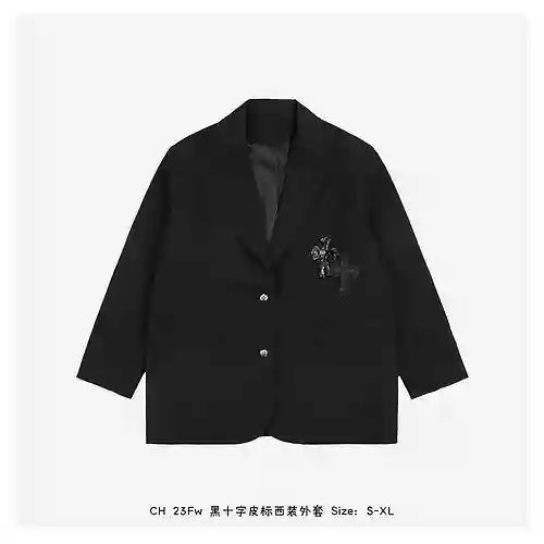 CH 23Americana etiqueta piel cruzada negra Fw