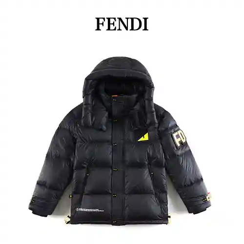 Fen*di Fendi 22Fw Devil's Eye series chaqueta con capucha y cuello alto desmontable, el mismo estilo