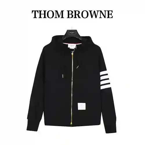 Chaqueta clásica TB Tom Brown con cremallera teñida en hilo