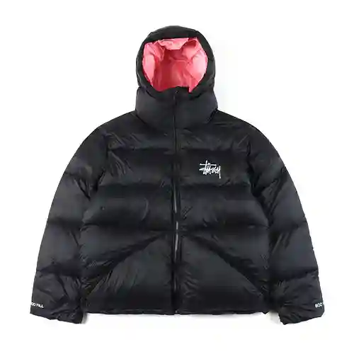 Stu*ssy 23 chaquetas de plumas con capucha de color liso