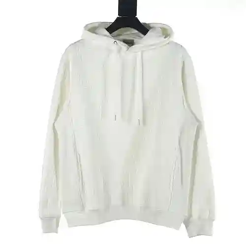 Sudadera con capucha Dior CD con estampado integral de felpa oscura y bordado