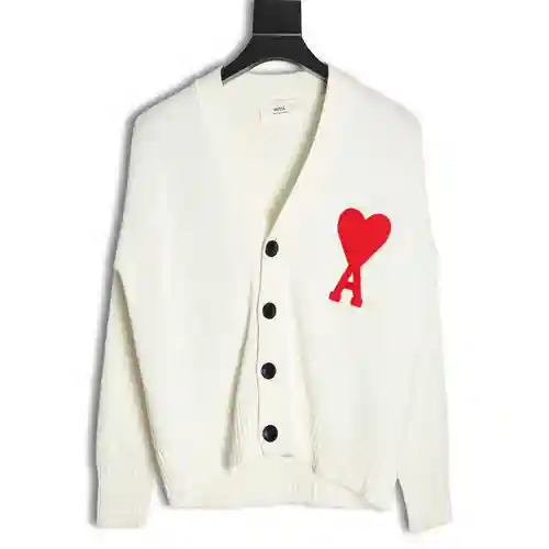 Cárdigan estilo suéter con bordado love de AMI*RI 21FW