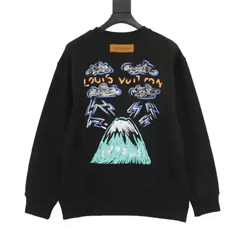 Sudadera 1V con graffiti pintado a mano en la espalda