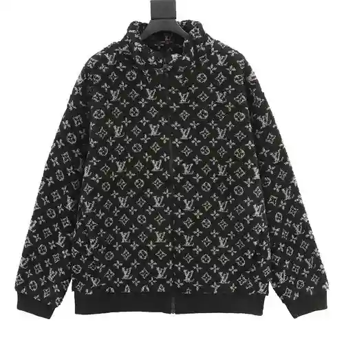 Chaqueta polar clásica de 1V con logo estampado en toda la prenda